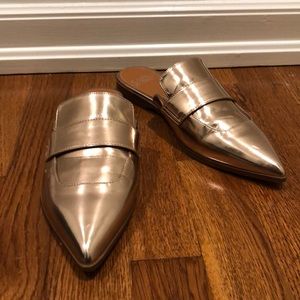 Metallic Gold Franco Sarto Slip Ons